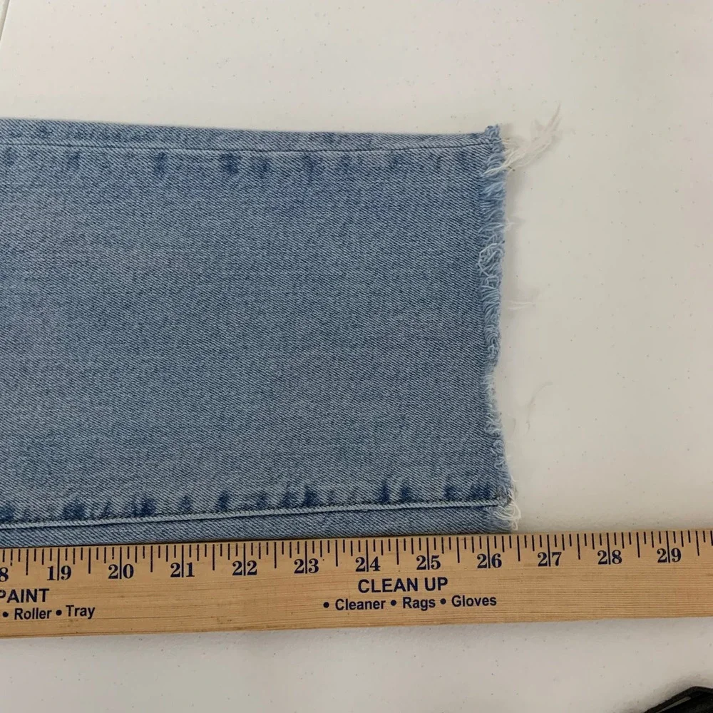 Oliver Logan Crosby Jeans‎ Womens 27 Light Wash Blue Relaxed Taper Raw Hem